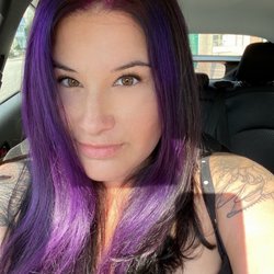 HairTheory Studio - Purple on very dark hair