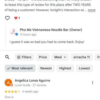 Pho Me - Proof of taunting me after I decided to give them another try - Vietnamese Near Me - Tallahassee, Florida