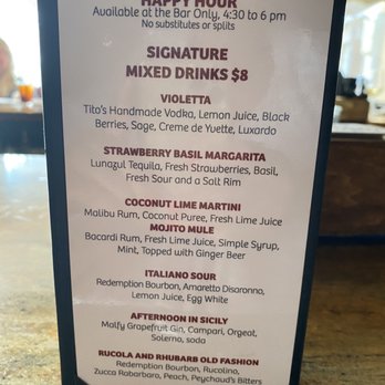 DaVinci's - Drink Menu - Italian Near Me - Marco Island, Florida