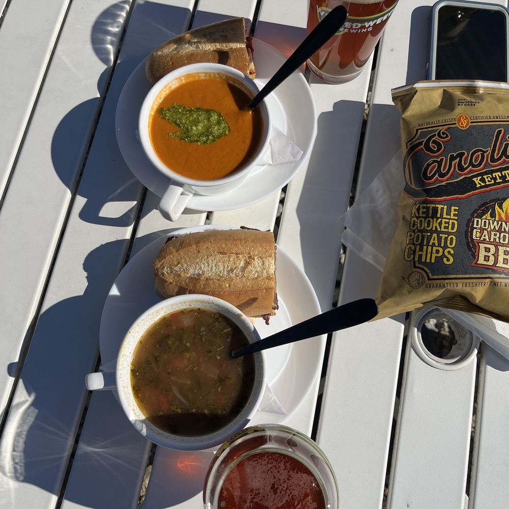 Cedar Mountain Outpost - Tomato soup, white bean & ham soup with half sandwiches. - Delis Near Me - Brevard, North Carolina Cedar Mountain Outpost - Tomato soup, white bean & ham soup with half sandwiches. - Delis Near Me - Brevard, North Carolina