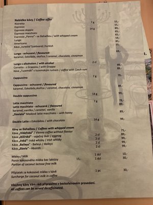 Menu photo 3 Kavárna Slavia Praha 1, PR