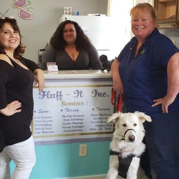 Fluff-It Mobile Grooming - Look who came out to support is on opening day of our new shop. It's Rosie and her mommy Kathy from TriCounty Senior Outreach Services!!! - Pet Training Near Me - Ocklawaha, Florida