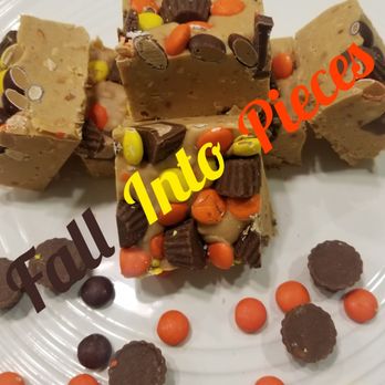 Dafudgeman - a plate of peanut butter fudges - Desserts Near Me