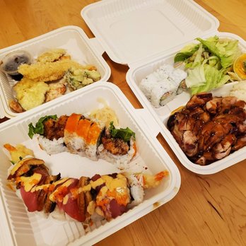 Maneki Sushi - a variety of food items in styrofoam containers - Japanese Near Me - Union City, California Maneki Sushi - a variety of food items in styrofoam containers - Japanese Near Me - Union City, California