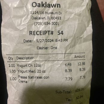 La Michoacana Premium - Receipt of the order - Ice Cream & Frozen Yogurt Near Me - Oak Lawn, Illinois La Michoacana Premium - Receipt of the order - Ice Cream & Frozen Yogurt Near Me - Oak Lawn, Illinois