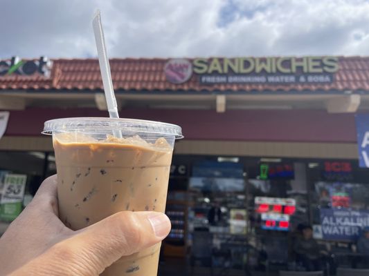 Avian Water and Banh Mi Sandwich by null