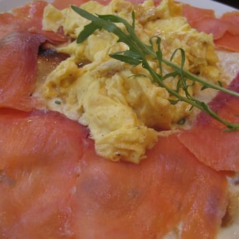 Rose's Cafe - smoked salmon breakfast pizza w/ scrambled eggs - Italian Near Me - San Francisco, California Rose's Cafe - smoked salmon breakfast pizza w/ scrambled eggs - Italian Near Me - San Francisco, California