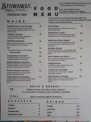 Menu photo 5 The Boathouse Bar & Stowaway Grill Nice, CA Menu photo 5 The Boathouse Bar & Stowaway Grill Nice, CA