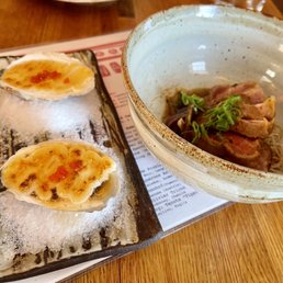 Oysters and crudo Oysters and crudo