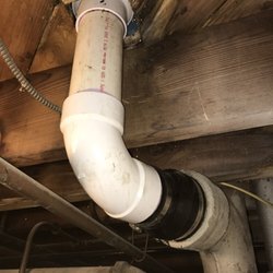 Toilet lead bend drain pipe replacement with PVC with a new flange