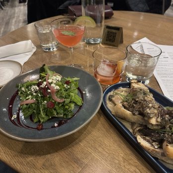 Gather - Beet salad and mushroom Brie appetizer - New American Near Me - Omaha, Nebraska
