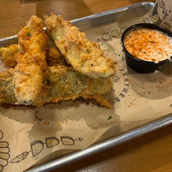 Gold Feather - Fried pickles (free with Yelp check-in) - Beer Bar Near Me - San Antonio, Texas