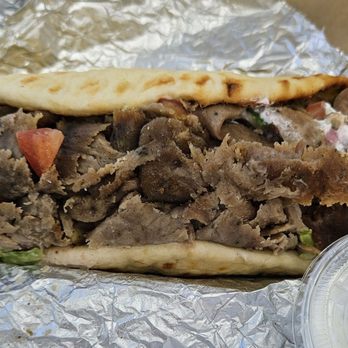The Dizzy Pita - Beef/lamb gyro! Was huge, veggies were perfect & tzatziki sauce is very good! Yum! - Mediterranean Near Me - Kamuela, Hawaii The Dizzy Pita - Beef/lamb gyro! Was huge, veggies were perfect & tzatziki sauce is very good! Yum! - Mediterranean Near Me - Kamuela, Hawaii