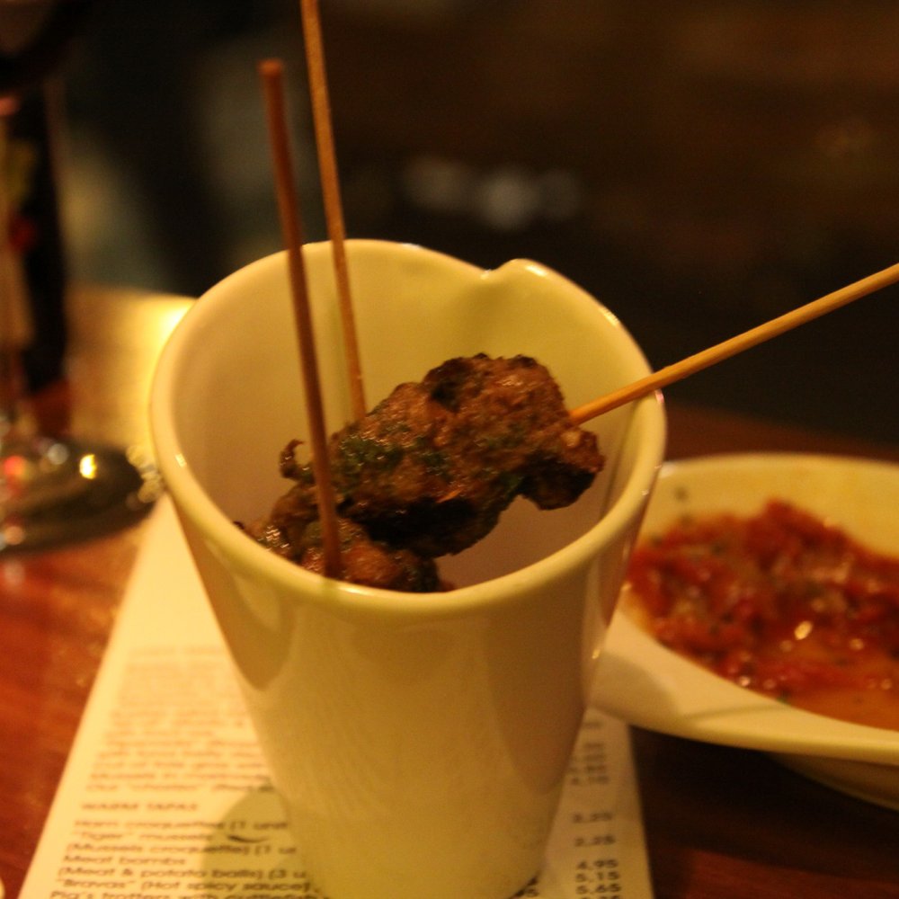 Estado Puro - marinated lamb skewer - Spanish Near Me - Madrid, M Estado Puro - marinated lamb skewer - Spanish Near Me - Madrid, M