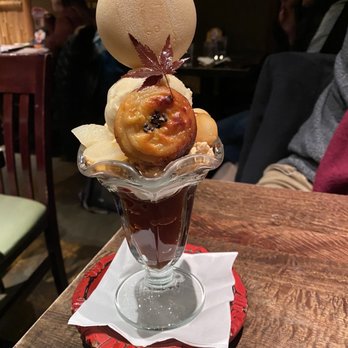Cha-An - Seasonal parfait (fall 2019) - Japanese wafer, Japanese sweet potato, maple ice cream, peach jelly, mochi, and some more stuff - Japanese Near Me - New York, New York Cha-An - Seasonal parfait (fall 2019) - Japanese wafer, Japanese sweet potato, maple ice cream, peach jelly, mochi, and some more stuff - Japanese Near Me - New York, New York