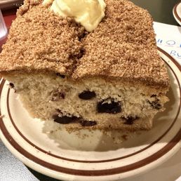 The famous blueberry coffee cake