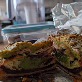 Le Petit Four Bakery - Inside pistachio almond chocolate croissant - Bakeries Near Me - Wellesley, Massachusetts Le Petit Four Bakery - Inside pistachio almond chocolate croissant - Bakeries Near Me - Wellesley, Massachusetts