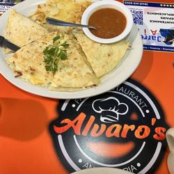 Alvaro's Family Restaurant - Breakfast quesadilla with home fries.