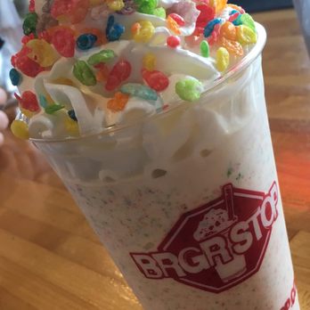 Brgr Stop - Ah, the scrumptious Fruity Pebbles Milkshake - Burgers Near Me - Coconut Creek, Florida