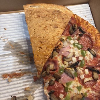 Jet's Pizza - Bottom is cooked well but the toppings were cold and fairly raw. - Pizza Near Me - Winter Springs, Florida