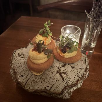 Tuome - Fried deviled egg - New American Near Me - New York, New York Tuome - Fried deviled egg - New American Near Me - New York, New York