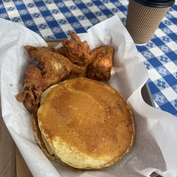 Honey's Kettle Fried Chicken - 3.3 (3 Hotcakes with 3 Silver Dollar Wings) - Southern Near Me - Culver City, California Honey's Kettle Fried Chicken - 3.3 (3 Hotcakes with 3 Silver Dollar Wings) - Southern Near Me - Culver City, California