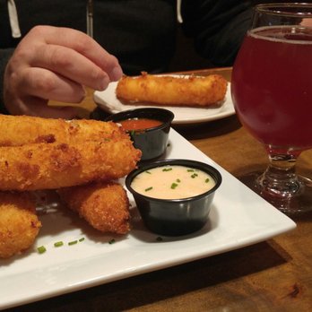 80/20 Burger Bar - The mozzarella sticks. Err, mozzarella logs, really. We got both the marinara and the Alfredo. Both good complements! - American Near Me - Norfolk, Virginia 80/20 Burger Bar - The mozzarella sticks. Err, mozzarella logs, really. We got both the marinara and the Alfredo. Both good complements! - American Near Me - Norfolk, Virginia