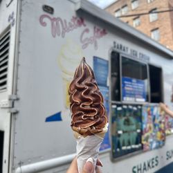 Chocolate dipped vanilla soft serve