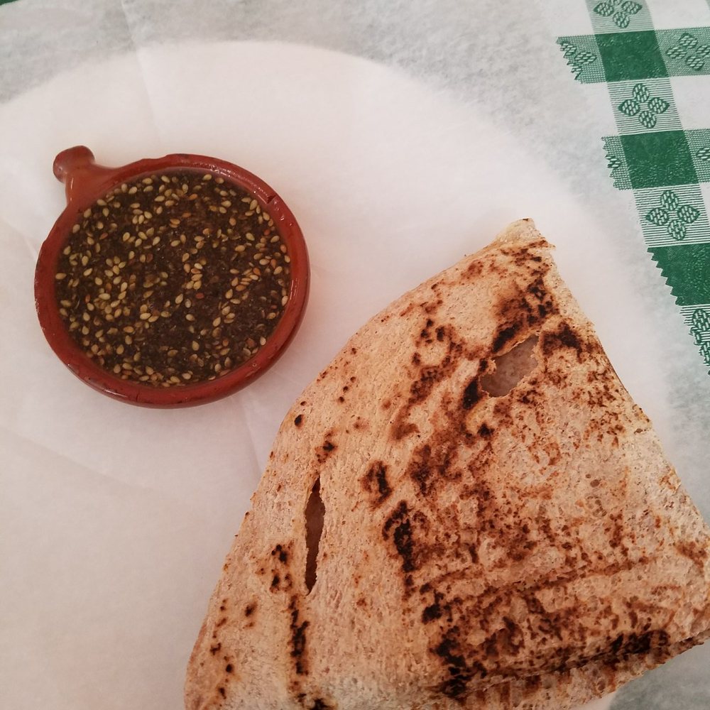 Habibi's Middle Eastern Kitchen - Flatbread and sesame-herb oil, served warm - Middle Eastern Near Me - North Attleborough, Massachusetts