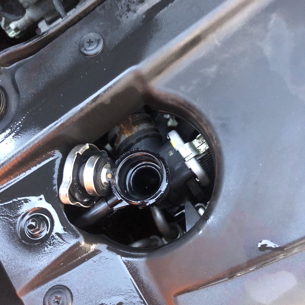 This is the radiator cap left off when opening my hood.