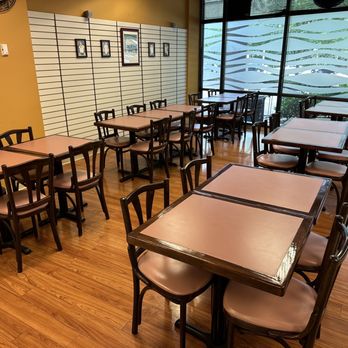 Fifty West Cafe - tables and chairs in a restaurant - Cafes Near Me - Fairfax, Virginia
