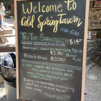 Cold Spring Tavern - Sign outside the BBQ - American Near Me - Santa Barbara, California