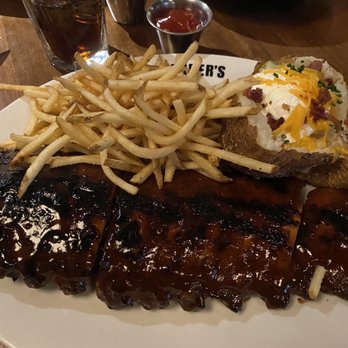 J. Alexander's - Ribs with fries and loaded potato - New American Near Me - San Antonio, Texas