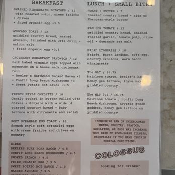 Colossus - Menu, breakfast & lunch - Bakeries Near Me - San Pedro, California Colossus - Menu, breakfast & lunch - Bakeries Near Me - San Pedro, California