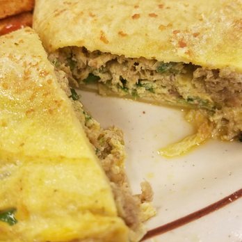 Egg Works - Carnitas Pork Breakfast crepe with cheese and side salsa..not bad - Breakfast & Brunch Near Me - Las Vegas, Nevada Egg Works - Carnitas Pork Breakfast crepe with cheese and side salsa..not bad - Breakfast & Brunch Near Me - Las Vegas, Nevada