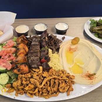 Princess Pita - Huge huge huge Princess combo... chicken & beef shwarma, chicken and beef kebabs, hummus, salad and pita... domla and sauces YUM - Mediterranean Near Me - Mesa, Arizona Princess Pita - Huge huge huge Princess combo... chicken & beef shwarma, chicken and beef kebabs, hummus, salad and pita... domla and sauces YUM - Mediterranean Near Me - Mesa, Arizona