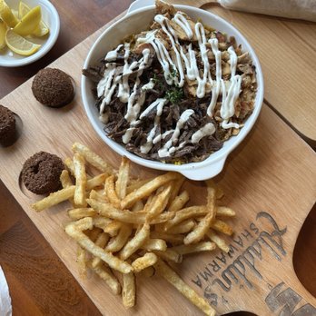 Aladdin’s Shawarma - Mix Beef & Chicken Platter, Falafel - Mediterranean Near Me - Greensboro, North Carolina