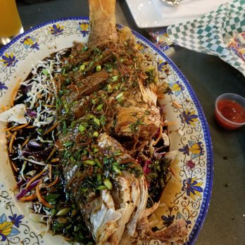 Tin Fish - The fried whole red snapper in Asian Sauce was incredible!! - New American Near Me - Sunrise, Florida