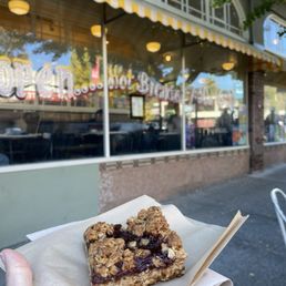 Red Berry Jam Oat Bar (I think it was raspberry) it was Vegan & Gluten Free :)