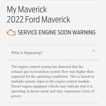 Sunnyvale Ford - This shows what the check engine light, initially alarmed for, which Ford thought was a faulty check engine detector. - Car Dealers Near Me - Sunnyvale, California