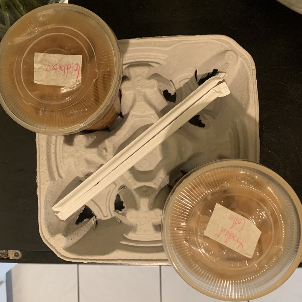 Cafe Esme - Two large coffees (16oz each), arrived labeled which was nice - Coffee & Tea Near Me - Jersey City, New Jersey Cafe Esme - Two large coffees (16oz each), arrived labeled which was nice - Coffee & Tea Near Me - Jersey City, New Jersey
