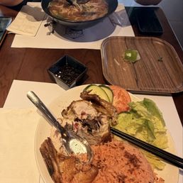 Rare Steak Pho, rotisserie chicken Rare Steak Pho, rotisserie chicken