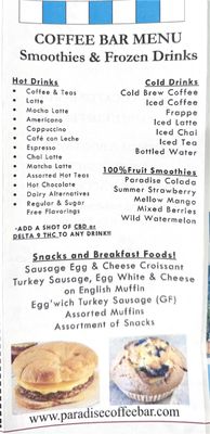 Menu photo 1 Paradise Coffee Riviera Beach, FL