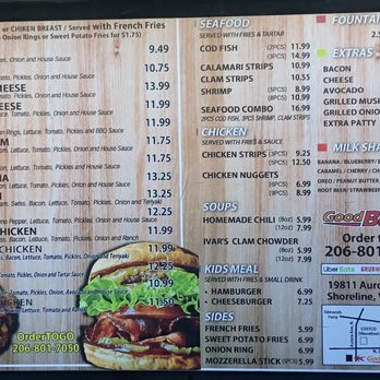 Good Burger - Menu - Burgers Near Me - Shoreline, Washington