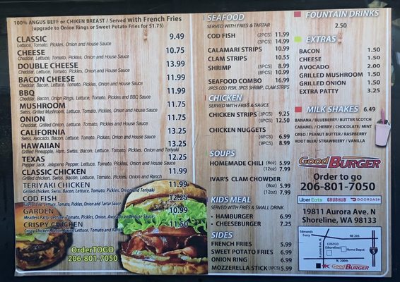 Menu photo 1 Good Burger Shoreline, WA