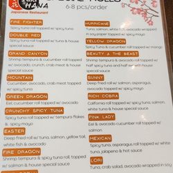 Yuki Hana - Special sushi rolls