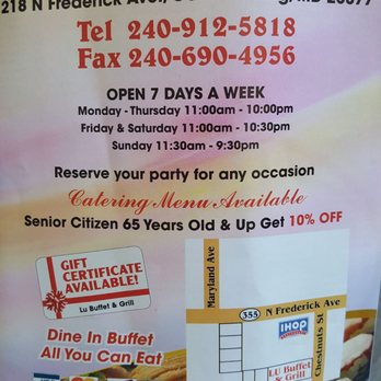 Lu Buffet & Grill - Buffets Near Me - Gaithersburg, Maryland