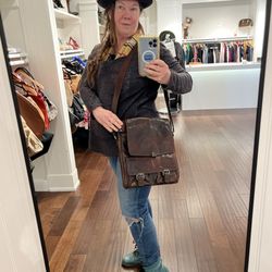 Favorites Consignment - Check out this bargain messenger bag with amazing patina from #spikes&sparrow!  I'd get it but I already have it