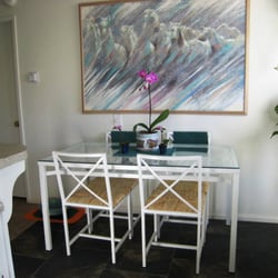 El Dorado Sandblasting - GRANA table and chairs "after" white powder coating process