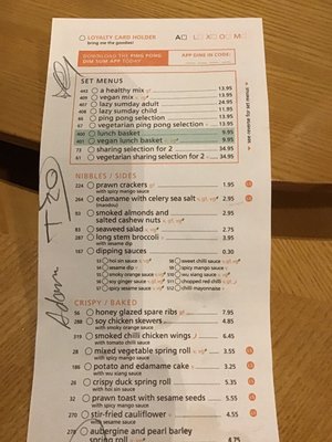 Menu photo 6 Ping Pong London, XGL Menu photo 6 Ping Pong London, XGL